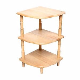 Mua Kệ Góc Tường  3 Tầng  Màu Nâu Và Tự Nhiên - Gỗ Đức Thành - Gỗ Cao Su Bền Đẹp Chắc Chắn -Gỗ Đức Thành