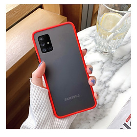 Ốp lưng trong nhám viền màu chống sốc cho SamSung Galaxy A51