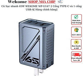 Củ Sạc nhanh 65W WEKOME WP-U147 2 Cổng TYPE-C và 1 cổng USB-A[ Hàng chính hãng]