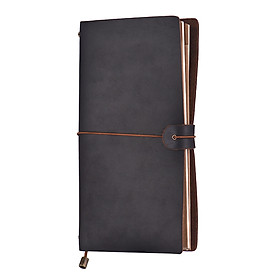 Leather Journal Travel Notebook Refillable Diary Notepad Lined Blank Grid Paper Card Holder for Travelers Business