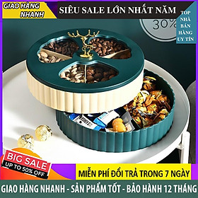 Mua Sale Tết 3 Ngày Khay Đựng Mứt Tết Hình Hươu - Hộp Đựng Bánh Kẹo Mứt Mẫu Mới 2021