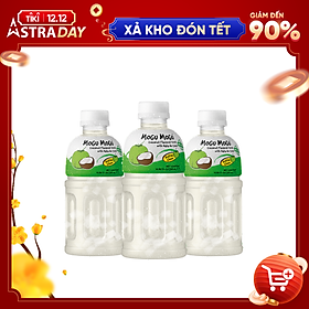 Combo 3 Chai Nước Mogu Mogu Thạch Dừa Vị Dừa Thái Lan