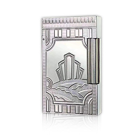 Mua Vỏ Hột Quẹt Bật Lửa Upon Khắc Chìm 3D Dòng Sông Seine D87T Màu Bạc - Dùng Gas Đá Cao Cấp