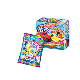 Combo 2 hộp kẹo Popin Cookin đồ chơi ăn được gồm: Thế Giới Sắc Màu + Sushi/ Cơm Bento/ Bánh Donut