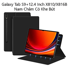Bao Cover Nam Châm Dành Cho Samsung Galaxy Tab S9+ Plus 12.4 Inch SM X810 / X816B Có Khe Viết Smart Cover