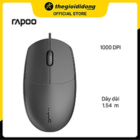 Mua Chuột có dây Rapoo N100 - Đen - Hàng Chính Hãng