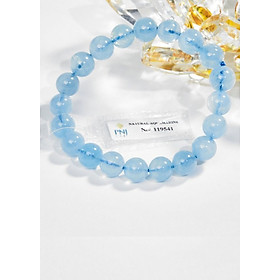 Vòng Tay Aquamarine Ngọc Biển Xanh 9MM Kèm Giấy Kiếm Định