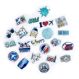 Bộ 20 Sticker Travel Du Lịch Hình Dán Trang Trí Vali Chống Nước Decal Chất Lượng Cao Xe Đạp Xe Máy Xe Điện Motor Laptop Nón Bảo Hiểm Máy Tính Học Sinh Tủ Quần Áo Nắp Lưng Điện Thoại