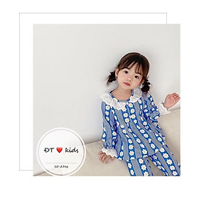 Bộ pizama babydon phối ren cực xinh cho bé gái 8-20kg
