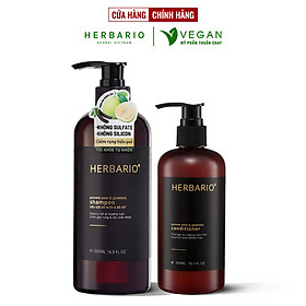 Combo Dầu gội vỏ bưởi bồ kết Herbario 500ml + Dầu xả vỏ bưởi bồ kết Herbario 300ml