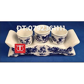 Mua BỘ 3 CHUNG NƯỚC VẼ RỒNG DÀI 21CM *6CM