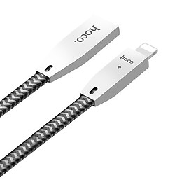 Dây Cáp Lightning Tự Ngắt Sạc Hoco U11 (1.2m) - Tặng Miếng Dán Soket Kute Cuốn Tai Nghe, Dây Cáp - Hàng Chính Hãng
