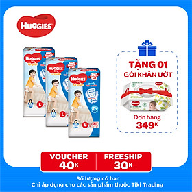 Combo 3 Gói Tã Quần Huggies Dry Gói Đại L48 (48 Miếng) - Bao Bì Mới