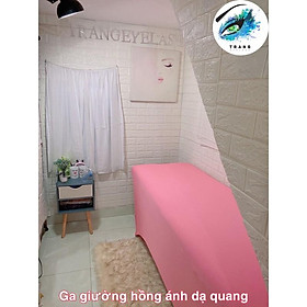 Mua Ga trãi giường hồng ánh dạ quang  Ga bọc giường spa- nối mi - phun xăm - Filler (sẵn)