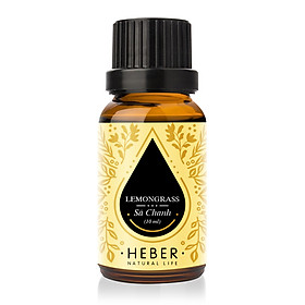 Tinh Dầu Sả Chanh Lemongrass Essential Oil Heber | 100% Thiên Nhiên Nguyên Chất Cao Cấp