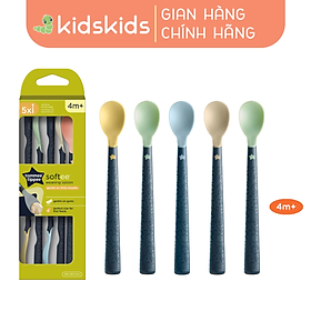 Thìa Ăn Dặm Tommee Tippee Softee, Cho Bé Từ 4 Tháng - Set 5 Thìa, Tách Lẻ (Giao Màu Ngẫu Nhiên)