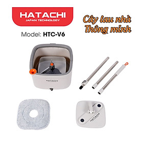 Mua {XẢ KHO} Cây Lau Nhà Thông Minh  Tự Động Tách Nước Bẩn  Tự Động Vắt Khô  Xoay 360 độ Hatachi  HTC - V6 - HÀNG CHÍNH HÃNG