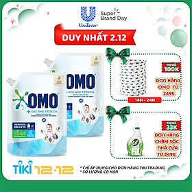 Combo 2 Túi Nước Giặt OMO Dịu Nhẹ Trên Da 2.0kg