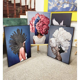 - Bộ 3 Tranh canvas giá xưởng - Tặng kèm đinh treo- Tranh treo tường thiết kế theo yêu cầu