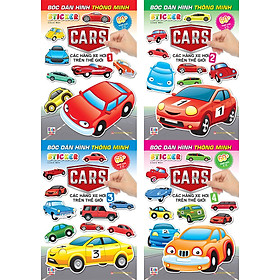 Combo Bóc Dán Hình Sticker Thông Minh - Cars: Các Hãng Xe Hơi Trên Thế Giới (Bộ 4 Cuốn) _VT