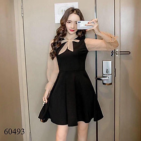 ĐẦM XÒE DỰ TIỆC PHỐI VOAN XINH XẮN, TÔN DÁNG CHO CÁC CHỊ EM