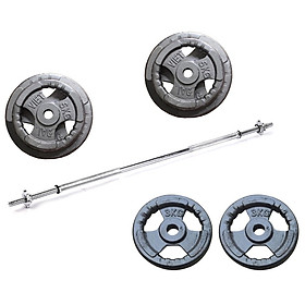 Bộ Đòn Tạ 1m5 - 16kg Tạ Gang (2 Đĩa 5kg - 2 Đĩa 3kg)