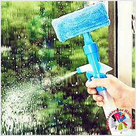 Cây lau kính kèm xịt tiện dụng 3in1