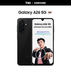 Điện thoại Samsung Galaxy A26 5G (8/128GB), Mặt lưng kính, AI-Circle to Search, Camera HDR chụp đêm sáng rõ - Hàng chính hãng - Đen