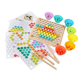 Wooden Clip Beads Game Toy Kid Hands Puzzle Early Educational Toys Gift