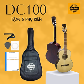 Mua Đàn guitar classic DC100 dòng ghitar trung kỹ full size gỗ hồng đào solid cho âm thanh cổ điển ấm áp dành cho bạn mới tập Duy Guitar