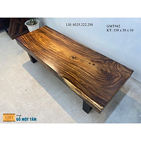 Mua Bàn Gỗ Me Tây Nguyên Tấm  Bàn Sofa Gỗ Me Tây  Bàn Cafe Gỗ Me Tây Dài 1 58m Rộng 58cm Dày 10cm