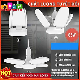 Bóng đèn LED cánh quạt xếp ánh sáng trắng - Bóng đèn led hình 4 cánh quạt 65w siêu sáng 