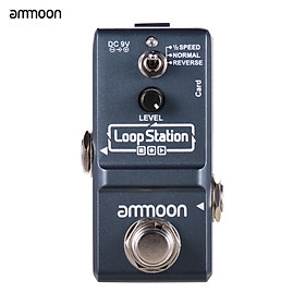ammoon Loop Station Mini Guitar Looper Effect Pedal 10 Minutes Recording Time 3 Working Modes True Bypass Full Metal