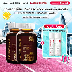 Combo 2 Hộp viên uống Sắc Ngọc Khang ++ hỗ trợ hạn chế lão hóa, sạm da, nám da; hỗ trợ tăng cường nội tiết tố nữ