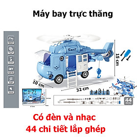 Đồ chơi lắp ghép máy bay trực thăng KAVY NO.8808 có nhạc và đèn cỡ lớn