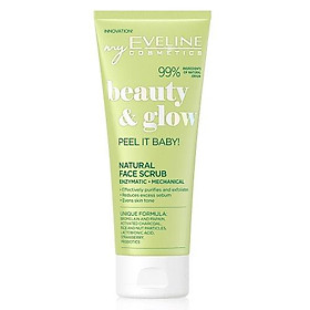 Tẩy da chết Eveline Beauty & Glow làm sáng da với hạt massage và Enzyme tự