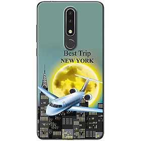 Ốp lưng dành cho Nokia 3.1 Plus mẫu Máy bay mặt trăng