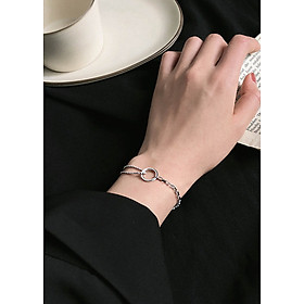 Vòng tay lắc tay unisex sợi mảnh mix vòng tròn