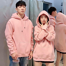 Áo Hoodie BASIC màu trơn Áo nỉ có mũ unisex nam nữ full size M L XL XXL