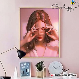 Mua Tranh Sơn Dầu Số Hóa Tự Tô BEE HAPPY Cô Gái Mã CN4304