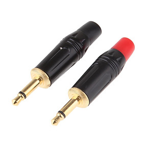 2Pieces 3.5mm Mono Male Repair Earphones Audio Solder   Plug Adapter