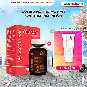 Bộ Trẻ Hóa Da Cao Cấp [Viên Uống Sắc Ngọc Khang ++ 60 Viên & Nước Uống Đẹp Da Collagen Dipeptide Sắc Ngọc Khang 15 Túi
