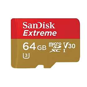 Mua Thẻ nhớ Micro-SDHC 64GB SanDisk Extreme Action Camera V30 SDSQXA2-064G-GN6AA (Kèm adapter) - Hàng chính hãng