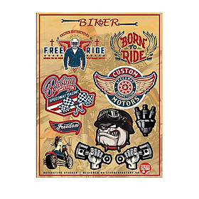 Biker - Reflective Sticker hình dán phản quang Premium