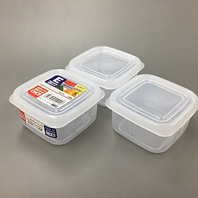 Set 3 hộp chia thức ăn dặm cho bé đa năng tiện dụng ( Bản vuông ) - Hàng nội địa Nhật Bản.