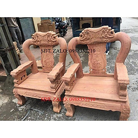 Mua Bộ bàn ghế gỗ phòng khách minh quốc voi gỗ hương đá