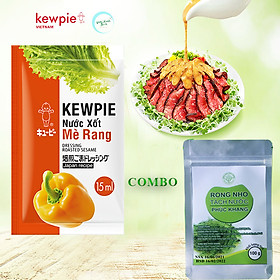 Sốt mè rang Rong nho tách nước Nước chấm mè rang kewpie gói nhỏ 15ml Combo