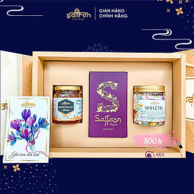 Set Quà Nhụy hoa nghệ tây Saffron Shyam kèm Trà hoa và Mật ong Saffron Đông trùng hạ thảo