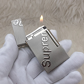 Mua Vỏ Hột Quẹt Bật Lửa Upon Gas Đá D185T Họa Tiết Kẻ Chéo In Chữ Đẹp Độc Lạ - Dùng Gas Đá Cao Cấp