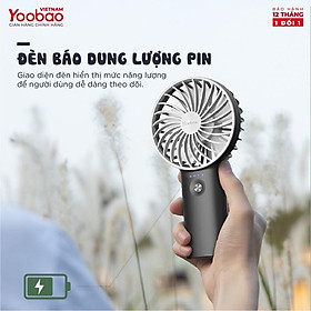 Mua Quạt sạc mini để bàn làm việc YOOBAO F3 Pro 6000mAh Kiêm sạc dự phòng - Hàng nhập khẩu